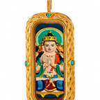 Eastern Luck Four-Armed Avalokiteshvara 3D hand-painted tsatsa pendant zodiac series image 3 of 10