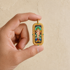 Eastern Luck Four-Armed Avalokiteshvara 3D hand-painted tsatsa pendant zodiac series image 4 of 10