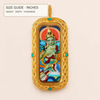 Eastern Luck green tara 3d hand painted tsatsa pendant zodiac series image 10 of 10