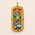 Eastern Luck green tara 3d hand painted tsatsa pendant zodiac series image 1 of 10