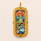 Eastern Luck green tara 3d hand painted tsatsa pendant zodiac series image 1 of 10