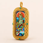 Eastern Luck green tara 3d hand painted tsatsa pendant zodiac series image 2 of 10