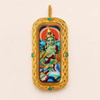 Eastern Luck green tara 3d hand painted tsatsa pendant zodiac series image 8 of 10