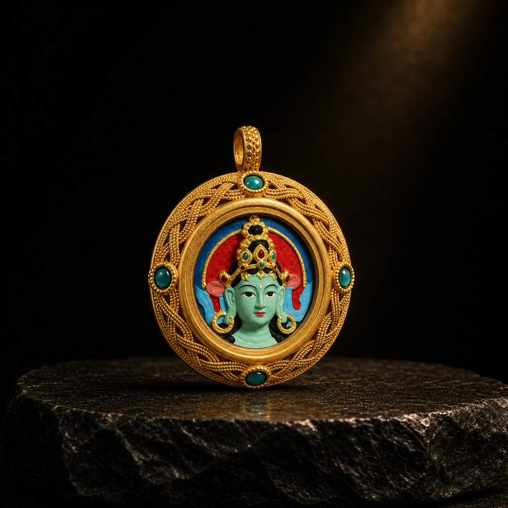 Green Tara Tsatsa Relief gallery image 3