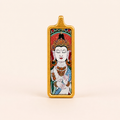 Eastern Luck Mahasthamaprapta mini Tibetan thangka pendant — front view — image 1 of 10