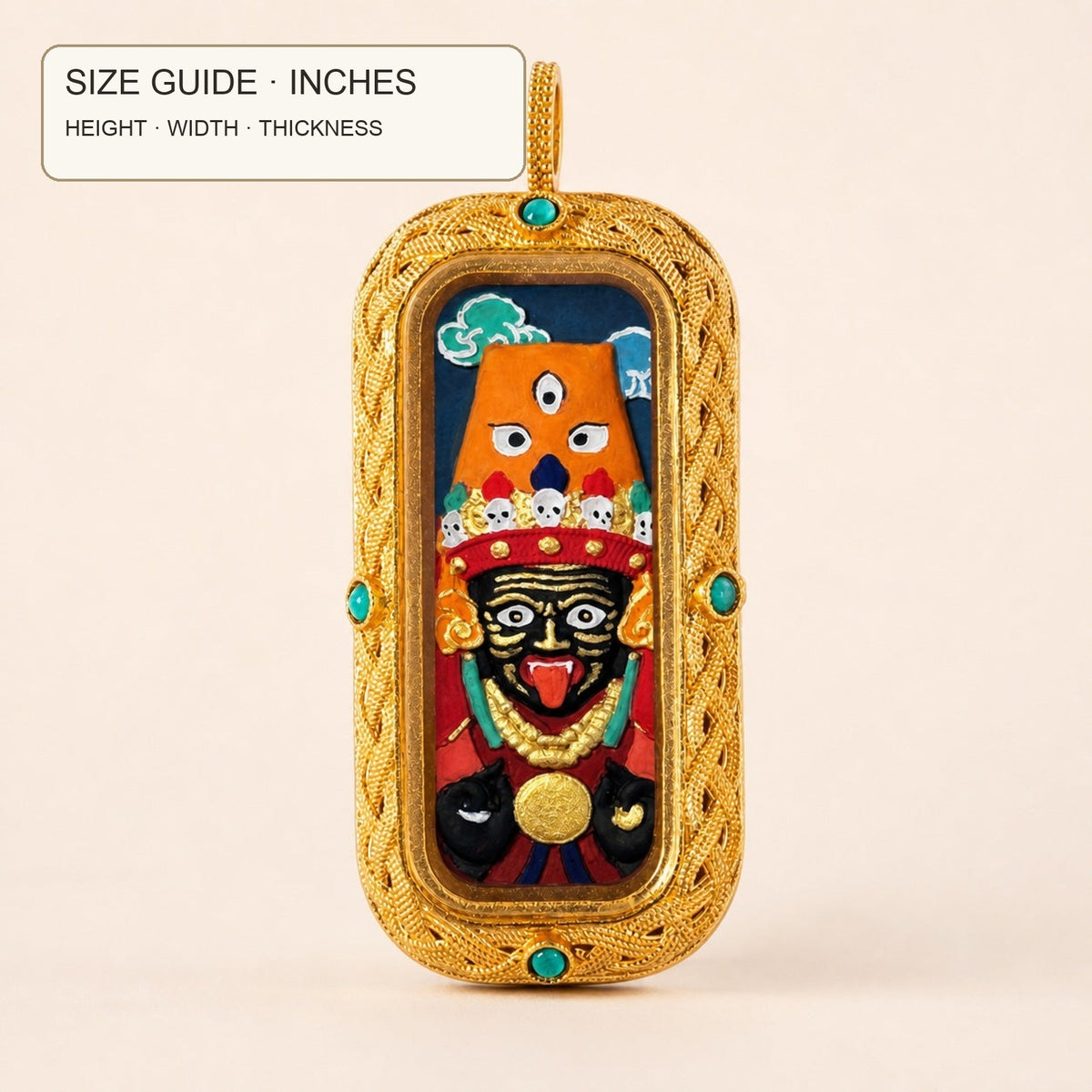 Eastern Luck palden lhamo 3d hand painted tsatsa pendant zodiac series image 10 of 10