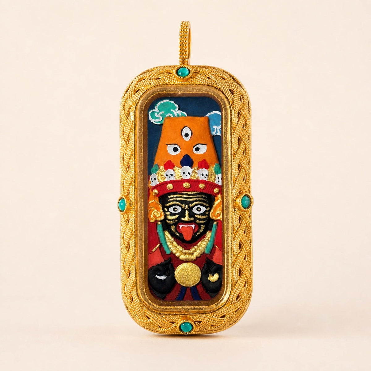 Eastern Luck palden lhamo 3d hand painted tsatsa pendant zodiac series image 1 of 10