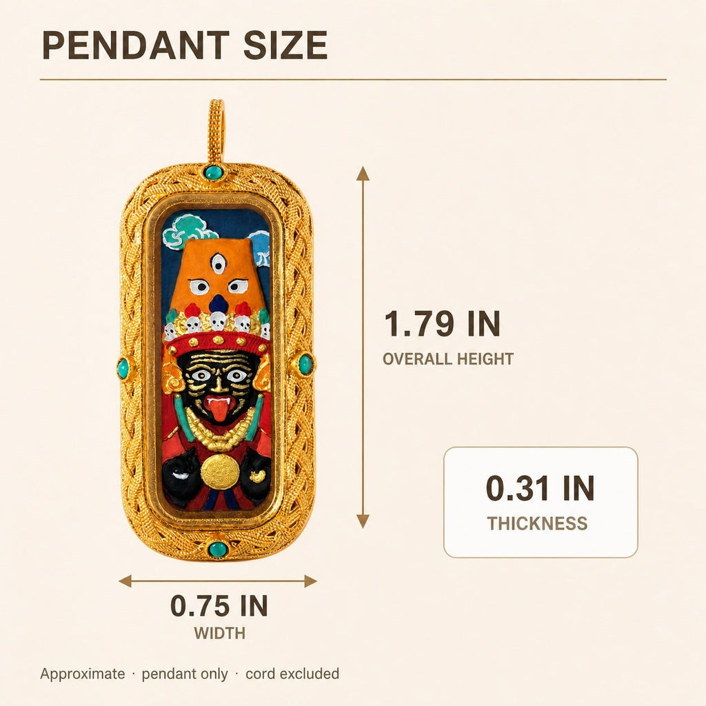 Eastern Luck palden lhamo 3d hand painted tsatsa pendant zodiac series image 7 of 10