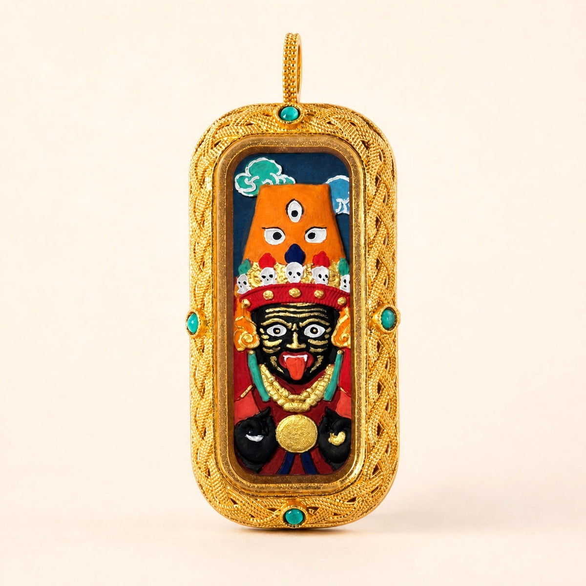 Eastern Luck palden lhamo 3d hand painted tsatsa pendant zodiac series image 9 of 10
