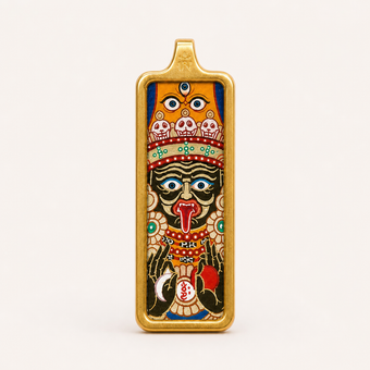 Palden Lhamo — Mini Tibetan Thangka Pendant (2D)