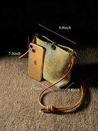 Song Brocade Phone Crossbody Bag — Golden Yellow — size guide