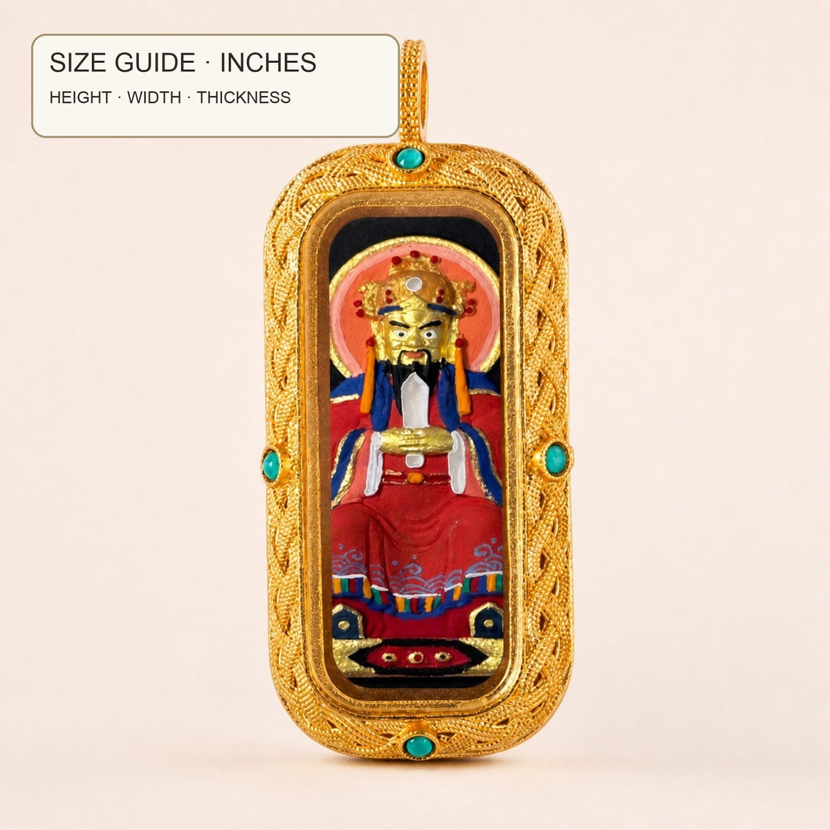 Eastern Luck wuye guardian 3d hand painted tsatsa pendant zodiac series image 10 of 10