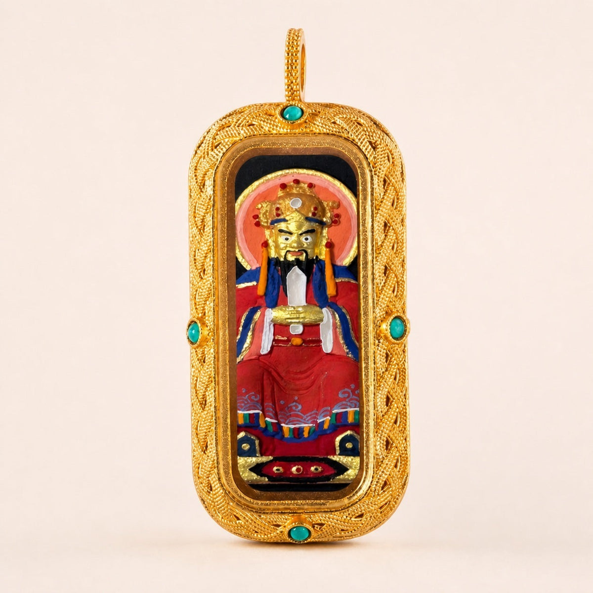 Eastern Luck wuye guardian 3d hand painted tsatsa pendant zodiac series image 1 of 10