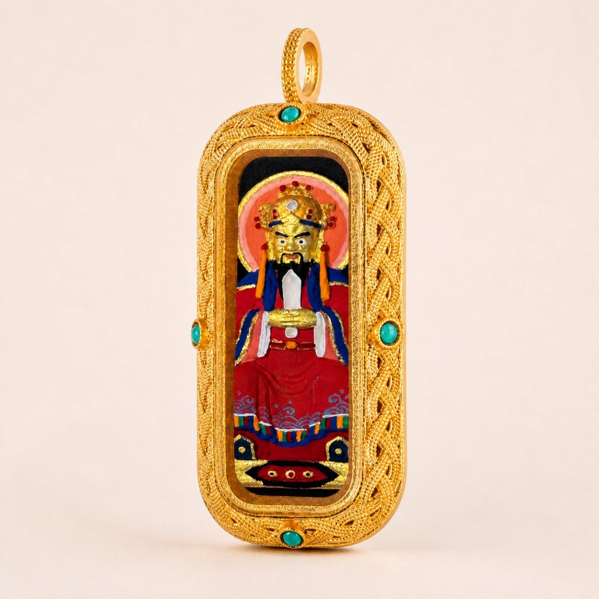 Eastern Luck wuye guardian 3d hand painted tsatsa pendant zodiac series image 3 of 10