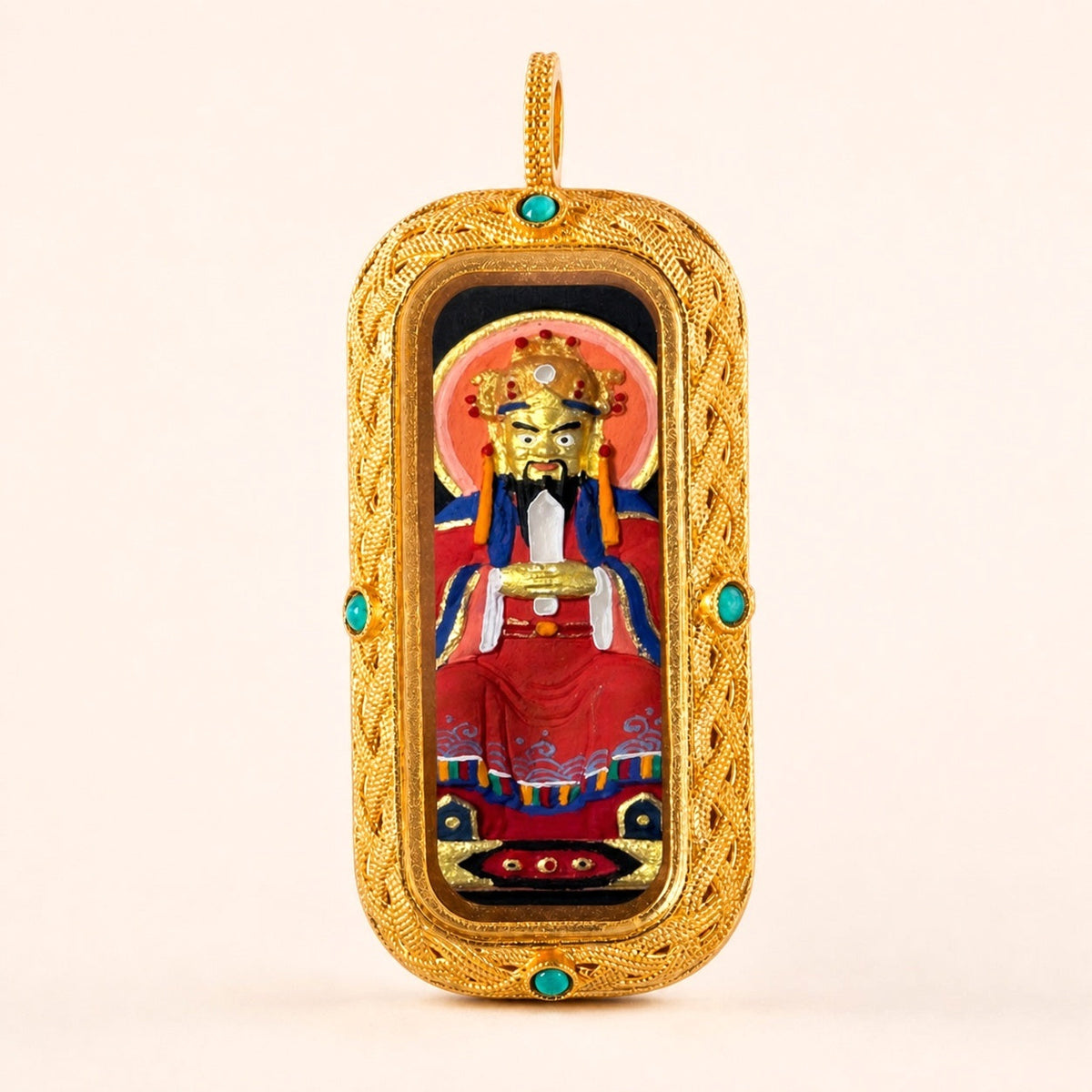 Eastern Luck wuye guardian 3d hand painted tsatsa pendant zodiac series image 9 of 10