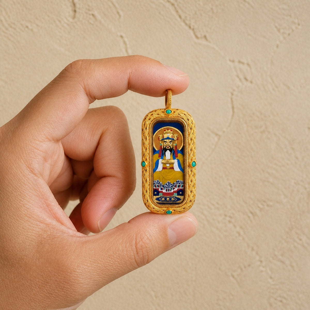 Eastern Luck wuye guardian b 3d hand painted tsatsa pendant zodiac series image 4 of 10