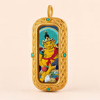 Eastern Luck yellow jambhala 3d hand painted tsatsa pendant zodiac series image 3 of 10